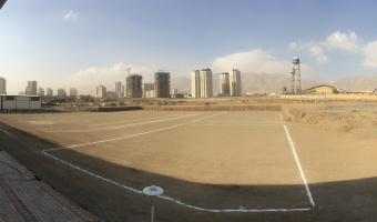 مرحله دوم آماده سازی زمین چند منظوره دانشکده تربیت بدنی و علوم ورزشی