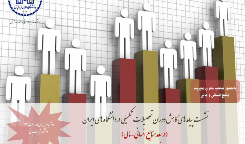 اطلاعیه برگزاری نشست پیامدهای کاهش دوران تحصیلات تکمیلی در دانشگاه های ایران (در بعد منابع انسانی- مالی)