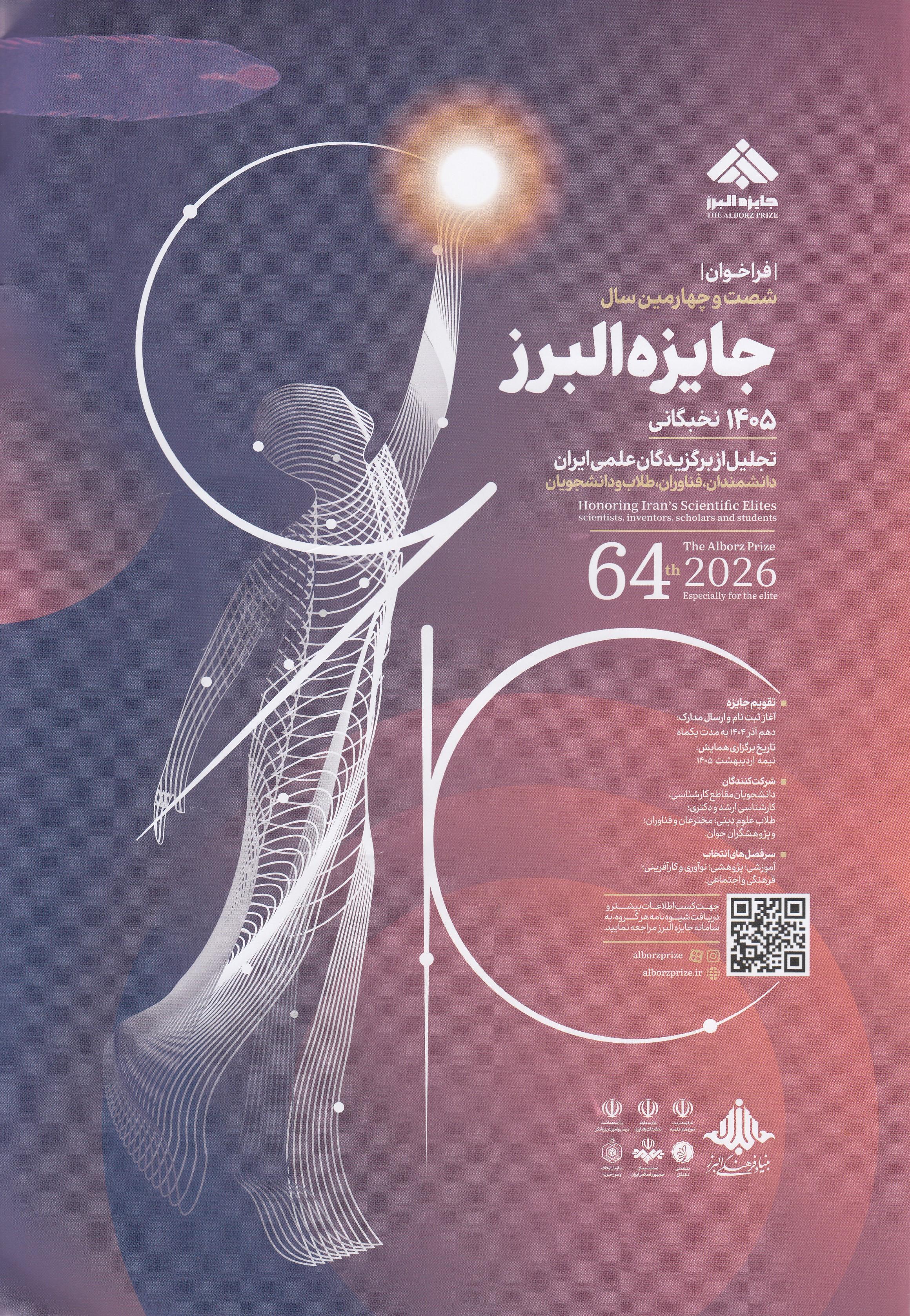 فراخوان شصت و چهارمین سال جایزه البرز
